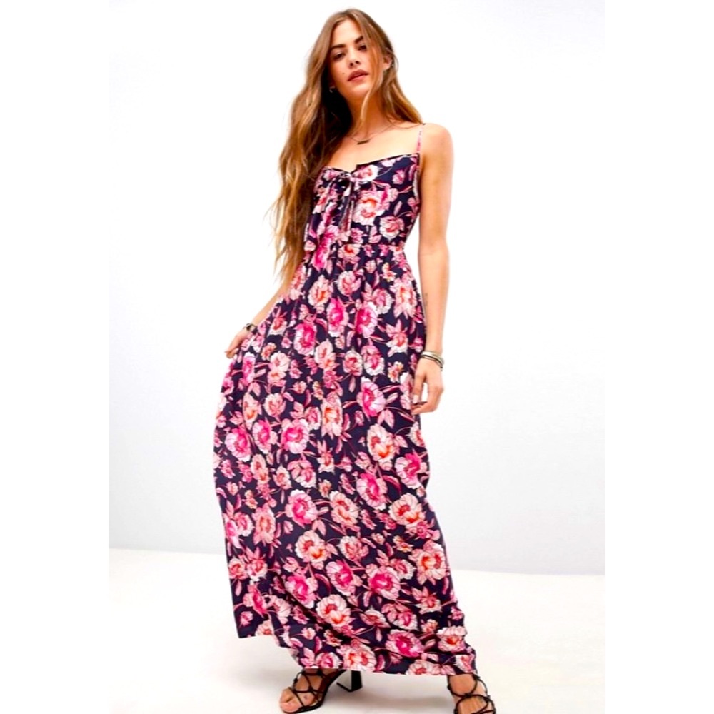 Band of Gypsies Pink Floral Maxi